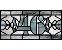 (image for) 46 var 1b house number transom pattern for stained glass