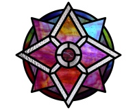 (image for) 4 point star suncatcher (pattern for stained glass)