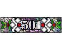 (image for) 501 transom pattern, 64x16 victorian style number panel