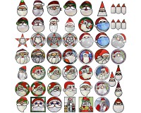 (image for) 50 patterns for stained glass Santa Claus
