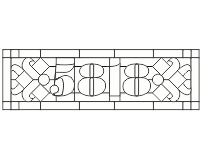 (image for) 5818 var 1 transom pattern for above door of house