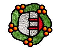 (image for) 5 inch wreath alphabet suncatcher patterns, letter E