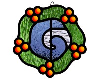(image for) 5 inch wreath alphabet suncatcher patterns, letter G