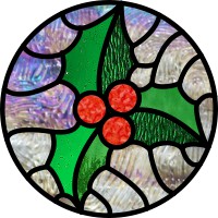 holly leaves and berries ornament for christmas or holiday season