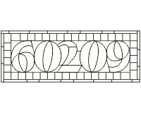 60209 transom pattern for stained glass