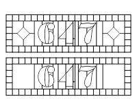 (image for) 647 house numbers transom 20 x 6