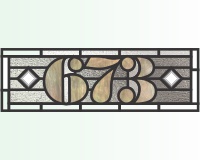 (image for) 673 houise transom pattern for stained glass