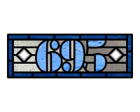 (image for) 695 house transom pattern 1a victorian stained glass pattern