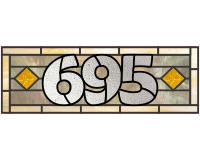 (image for) 695 house transom pattern 1c, contemporary stained glass