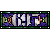 (image for) 695 house transom pattern 3a, for stained glass