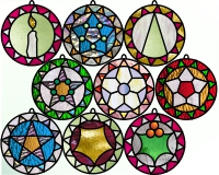 (image for) 9 - 12 point star christmas suncatchers, bundled, patterns