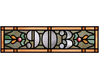 (image for) 903 transom house pattern for stained glass