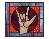 American sign language "i love you" rectangular (image for) American sign language "i love you" rectangular