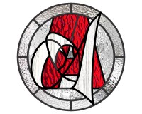 Letter double up "A" round pattern with border (image for) Letter double up "A" round pattern with border