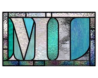 (image for) Block letters monogram with letters M and L, simple but colorful