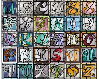 (image for) 1 Alphabet Script A 1 - Z 1 (all letters square format)