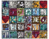 (image for) Alphabet Script - 1 square - A 1 to Z1 as a single panel