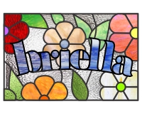 (image for) Briella (name as a custom transom stained glass pattern)