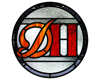 (image for) D - H monogram simpler (for stained glass)