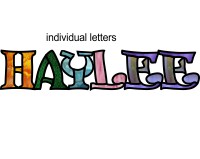 (image for) Haylee - individual letters 4.5 inches high