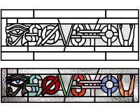 (image for) I Love You geek speak transom pattern symbols