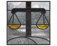 (image for) Justice "T" (scales and letter T suncatcher pattern