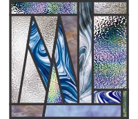 (image for) M and L monogram, stained glass pattern, contemporary