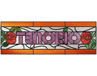 (image for) Tenorio - surname custom transom pattern for stained glass
