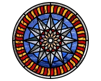 (image for) Mosaic floor US Capitol inspired mandala for stained glass