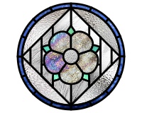 (image for) Geometric five petal flower, All Hallows Church, Ringmore UK