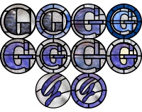 Alphabet G round (10 variations) (image for) Alphabet G round (10 variations)
