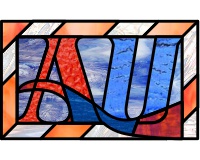 (image for) Alphabet US - "AU" var 1-3 red white and blue patriotic