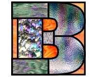 Alphabet block "B" pattern for stained glass and glass fusing (image for) Alphabet block "B" pattern for stained glass and glass fusing