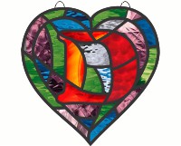 (image for) Preview Alphabet broken hearts simpler, suncatcher "D" 1a