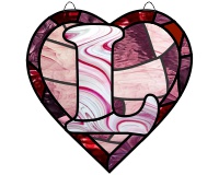 (image for) Alphabet broken hearts simpler, suncatcher "L"