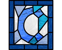 Alphabet crazy letter "C" pattern for stained glass (image for) Alphabet crazy letter "C" pattern for stained glass