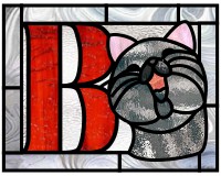 Alphabet easy kitty "B", happy kitty (image for) Alphabet easy kitty "B", happy kitty