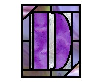 (image for) Alphabet easy tall corners "D"