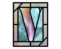 (image for) Alphabet easy tall corners "V"