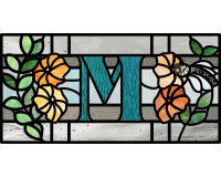 (image for) Alphabet floral "M" and bee