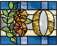 (image for) Alphabet floral - 1 "O" one side