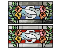 (image for) Alphabet floral "S" variation 1 and 2