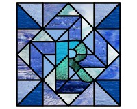Alphabet flyfeet quilt block, letter "R" (image for) Alphabet flyfeet quilt block, letter "R"