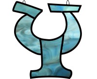 contemporary ravie font suncatcher letter Y for school room projects