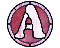 Alphabet soft "A" round, pattern printable, glass painting (image for) Alphabet soft "A" round, pattern printable, glass painting