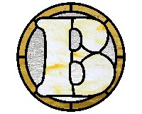 Alphabet soft "B" round pattern for stained glass (image for) Alphabet soft "B" round pattern for stained glass