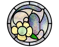 Alphabet soft "C" round var 2 round pattern for stained glass (image for) Alphabet soft "C" round var 2 round pattern for stained glass
