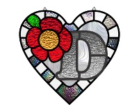 (image for) Alphabet soft "D" round heart checkers