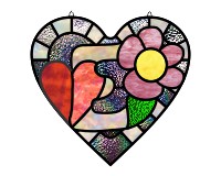 (image for) Alphabet soft "E" round heart checkers, var 1