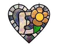 (image for) Alphabet soft "E" round heart checkers, var 2